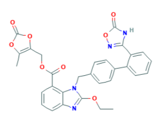 Azilsartan Medoxomil formula di struttura