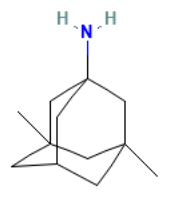 Formula di struttura della Memantina (fonte; PubChem)
